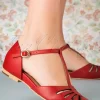 Best Sale Charlie Stone Singapore T-Strap Ballerina's Flats In Rood