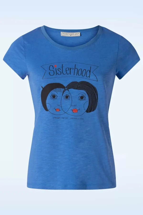 Discount Mademoiselle Yu00e9Yu00e9 Sisterhood T-Shirt In Krachtig Blauw