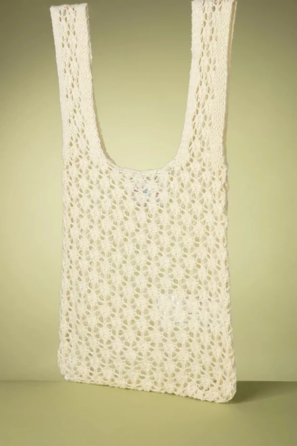 Outlet Compania Fantastica Small Crochet Tas In Creme