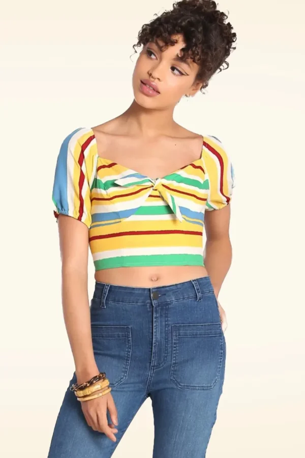 Cheap Bunny Solange Crop Top In Multi