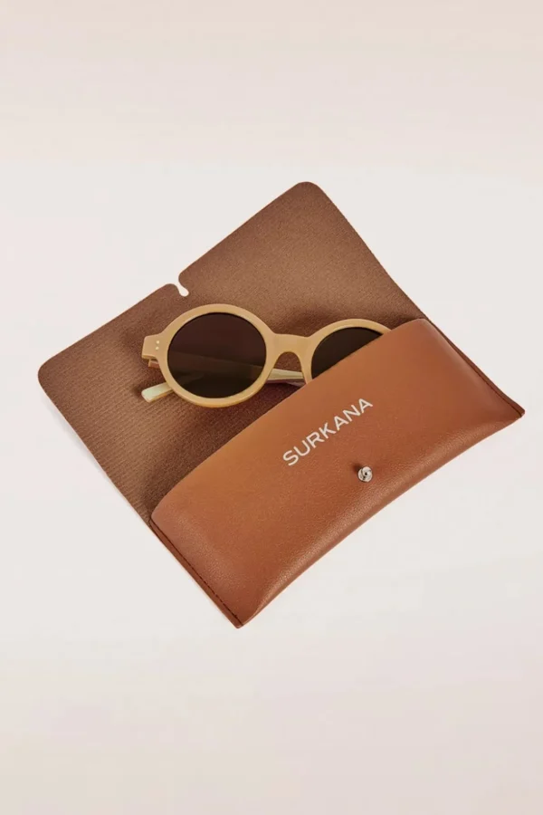 Best Sale Surkana Stay Shady Ronde Zonnebril In Latte