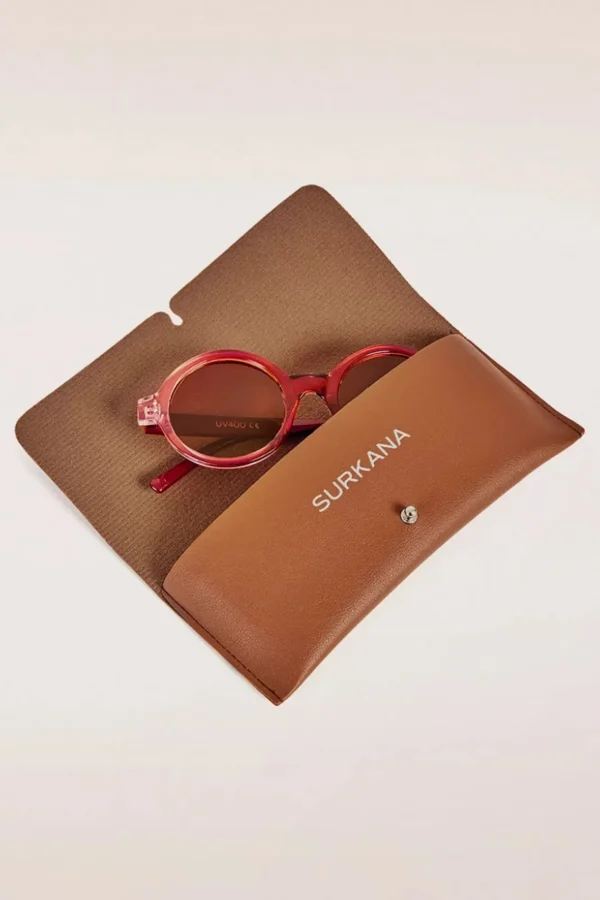Store Surkana Stay Shady Ronde Zonnebril In Rood