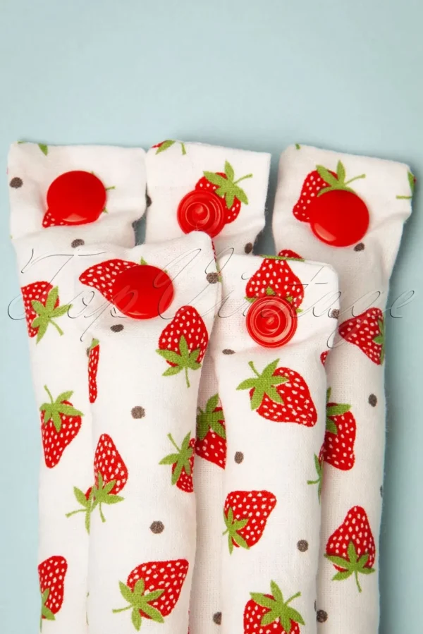 Best Lieblingsstucke By JuttaVerena Strawberry Fields - Set Van 12 Krulspelden In Wit
