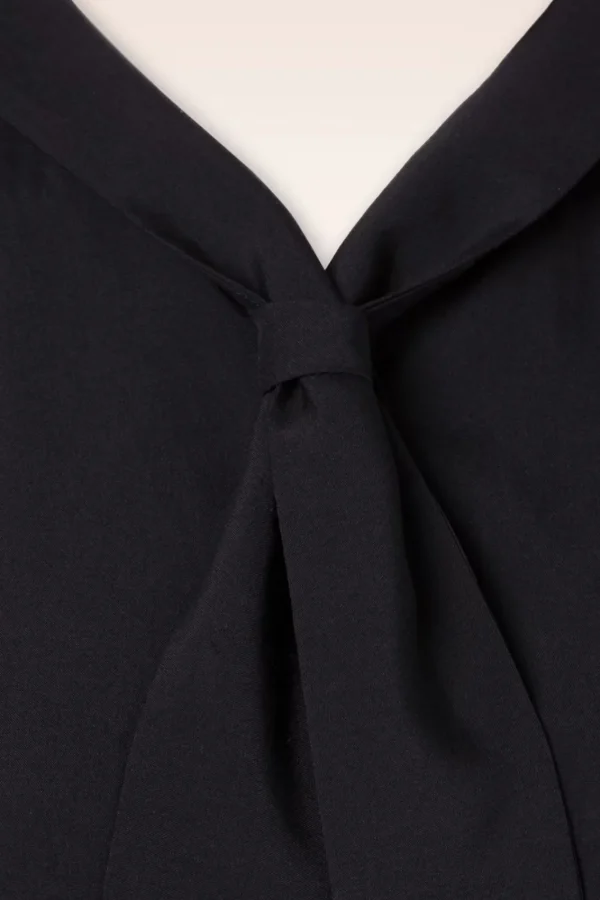 Best Sale Banned Retro Summer Ahoy Blouse In Zwart
