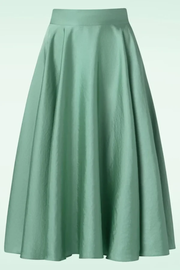 Flash Sale Banned Retro Summer Silky Rok In Mintgroen