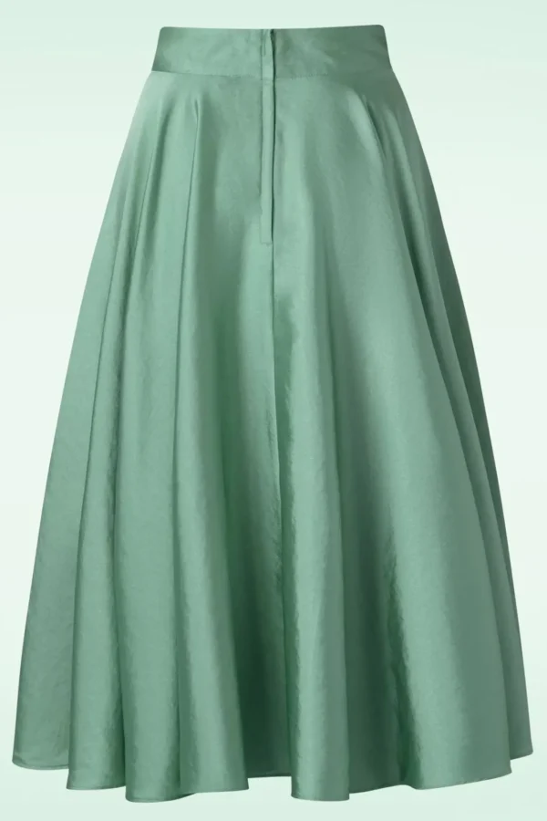 Flash Sale Banned Retro Summer Silky Rok In Mintgroen