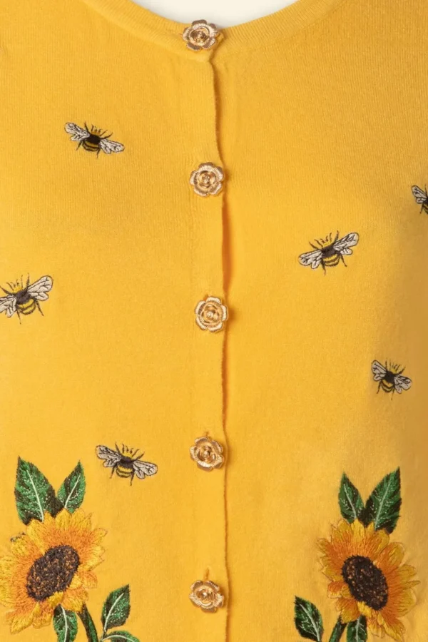 Online Vixen Sunflower And Bee Geborduurd Vest