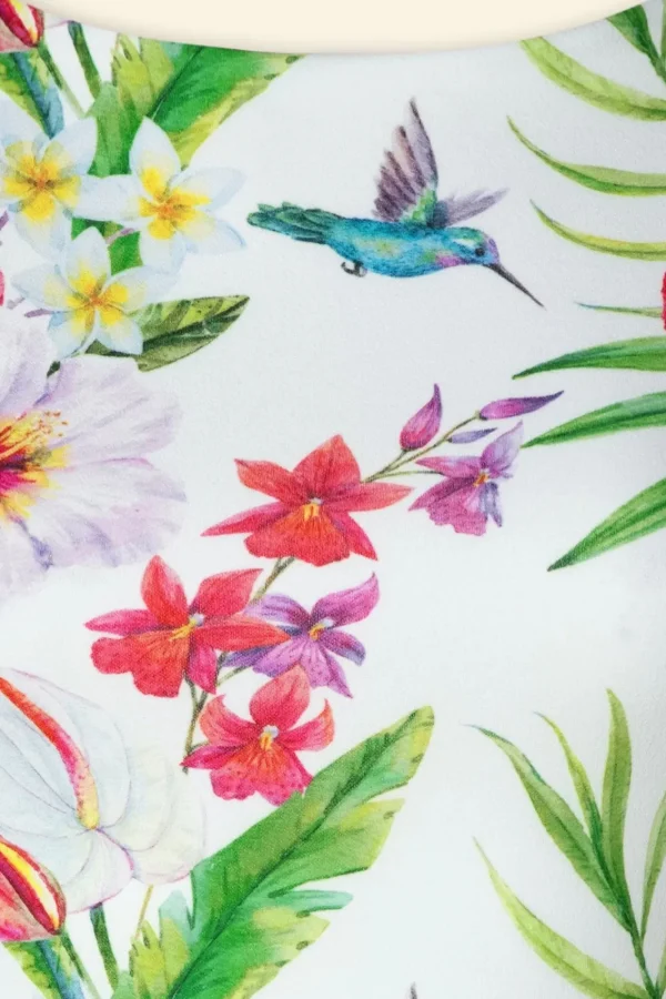 Best Sale Vintage Chic for Topvintage Tanya Tropical Pencil Jurk In Wit