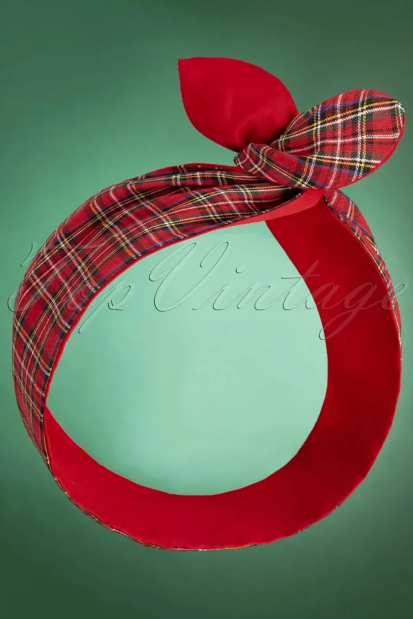 Shop Be Bop a Hairbands Tartan Haarsjaal In Rood