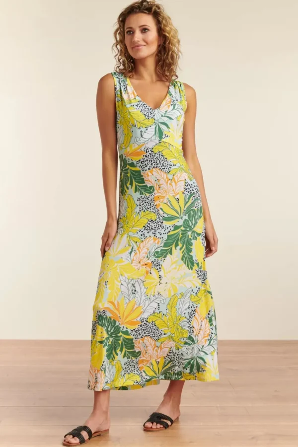 Shop Smashed Lemon Tasia Tropische Maxi Jurk In Multi