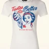 Outlet Queen Kerosin Tastes Better T-Shirt In Gebroken Wit