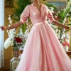 Cheap Miss Candyfloss Tess Pia Kanten Bruidsmeisjesjurk In Morganite