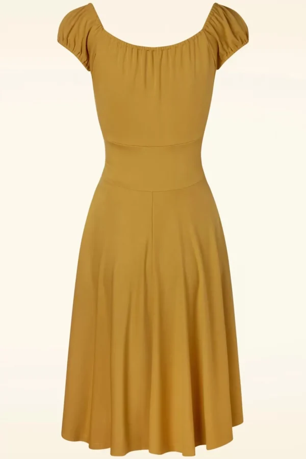 Discount Vixen Tessy Swingjurk In Mosterdgeel