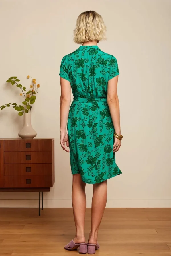 Best Sale King Louie Tex Jurk Coralie In Aqua Groen