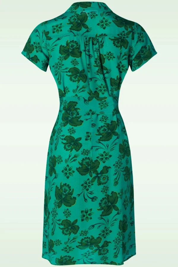 Best Sale King Louie Tex Jurk Coralie In Aqua Groen