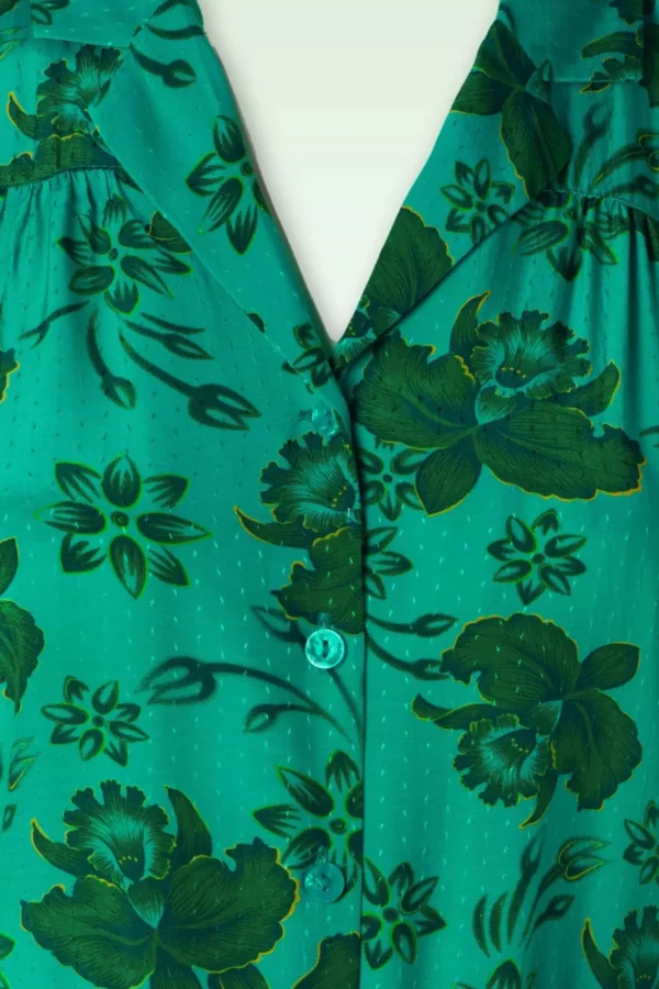 Best Sale King Louie Tex Jurk Coralie In Aqua Groen
