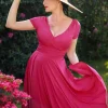 Cheap Vintage Diva The Alessandra Swing Jurk In Felroze