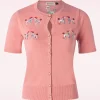 Sale Banned Retro The Kissing Poodles Cardigan In Roze