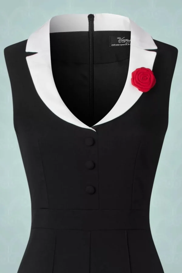 Cheap Vintage Diva The Luchia Jumpsuit In Zwart