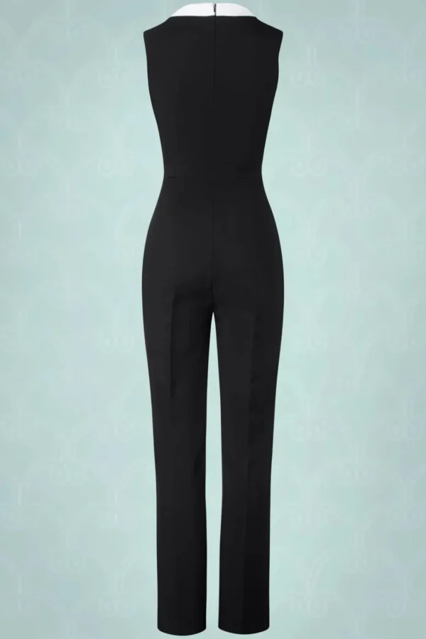 Cheap Vintage Diva The Luchia Jumpsuit In Zwart