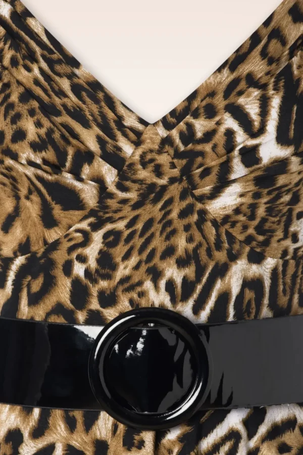 Sale Glamour Bunny The Marilyn Swing Jurk In Luipaard