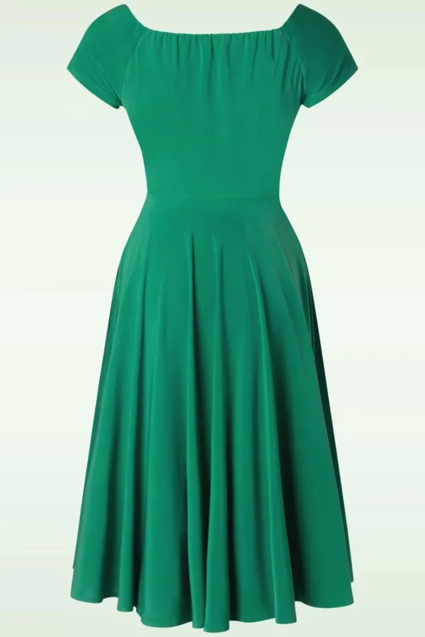 Shop Glamour Bunny The Marilyn Swing Jurk In Seafoam Groen