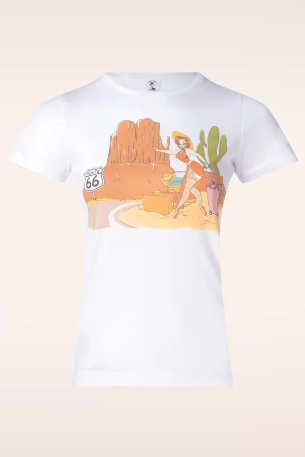 Outlet PinRock The Traveler Tee In Wit