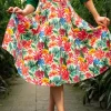 Online Topvintage Boutique Collection Topvintage Exclusief ~ Adriana Flower Swing Rok In Multi