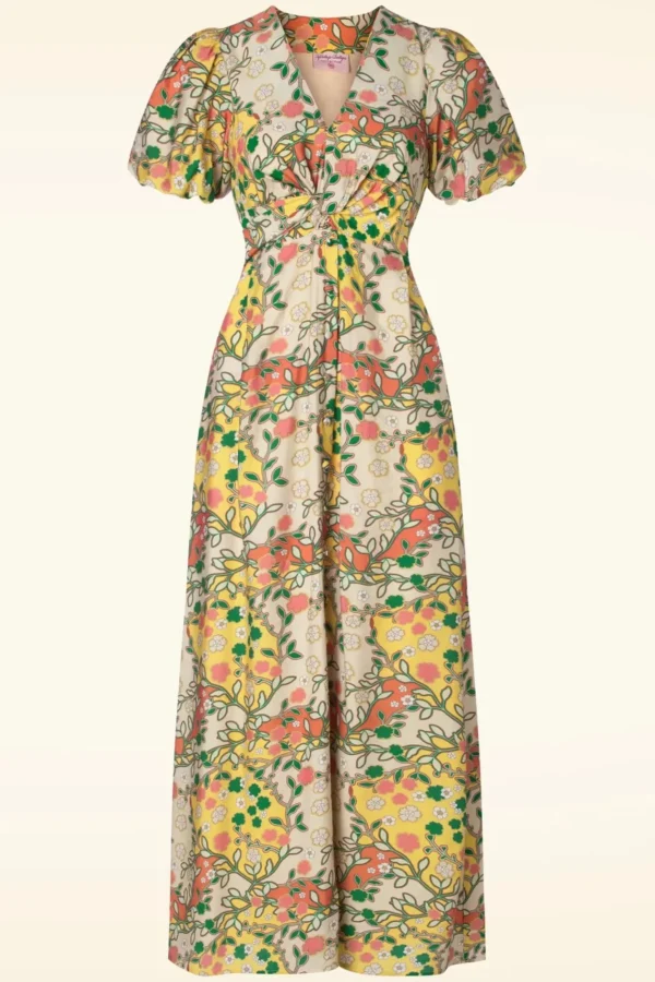 Shop Topvintage Boutique Collection Topvintage Exclusive ~ Phoebe Maxi Jurk In Multi
