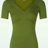 Cheap Very Cherry Tricot Sweetheart Top In Luxe Olijfgroen