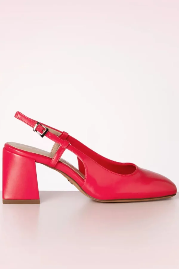 Shop Tamaris Trinny Vegan Slingback Pumps In Punch Roze