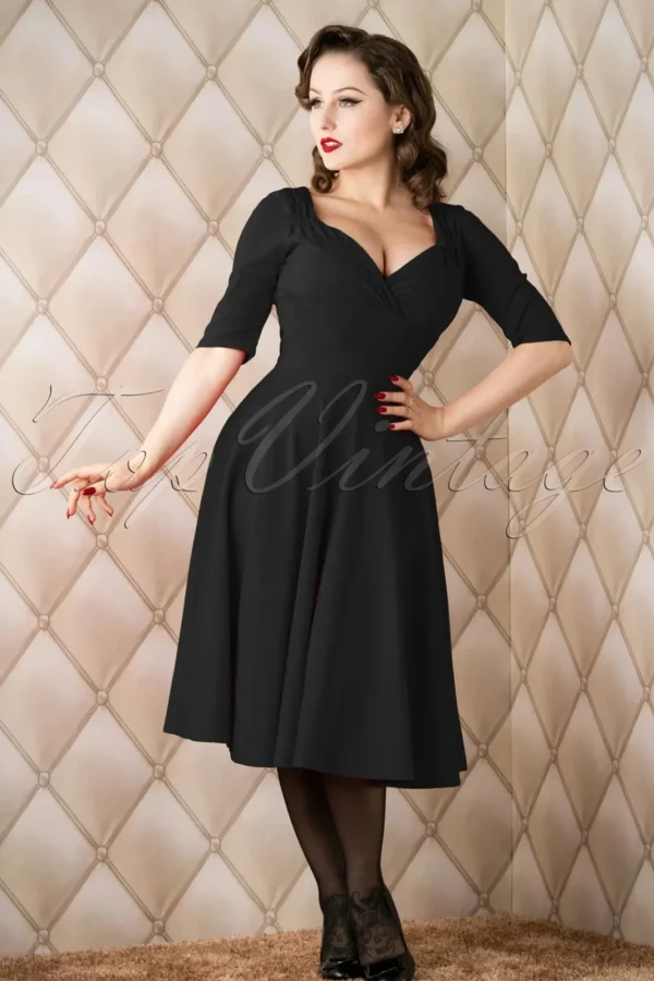 Discount Collectif Clothing Trixie Doll Swing Jurk In Zwart