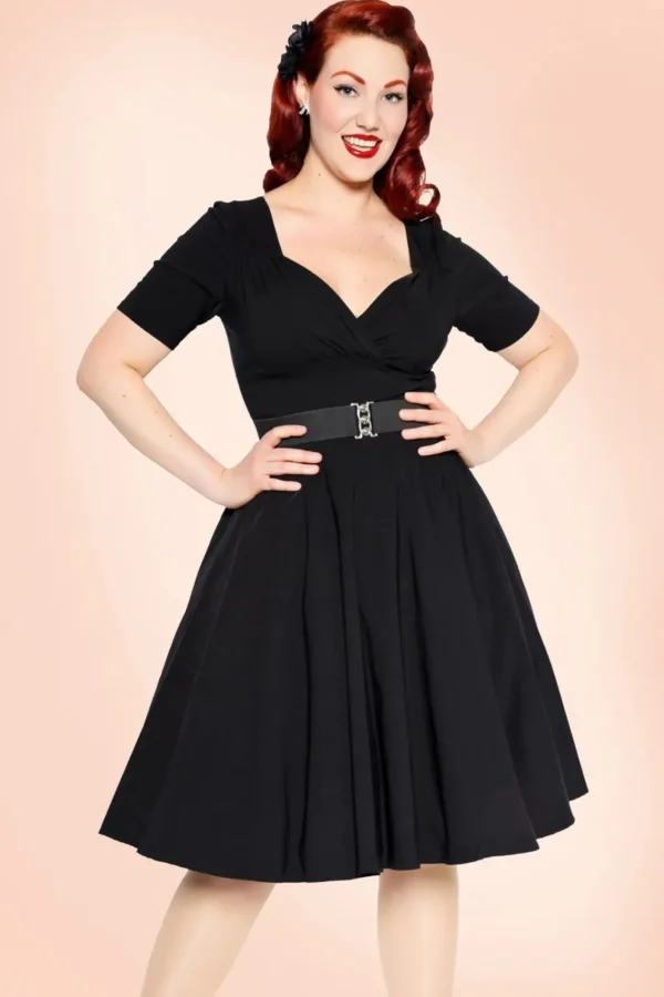 Discount Collectif Clothing Trixie Doll Swing Jurk In Zwart