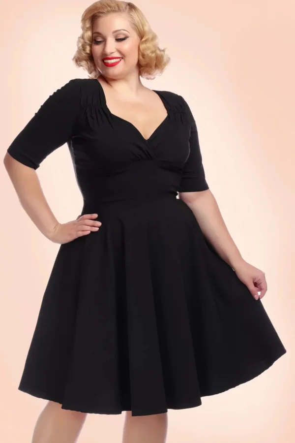 Discount Collectif Clothing Trixie Doll Swing Jurk In Zwart