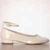New Tamaris Trixie Lak Ballerina Pumps In Creme