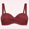 Shop TC Beach Twisted Bikinitop In Donkerrood