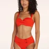 Online TC Beach Twisted Bikinitop In Zomers Rood