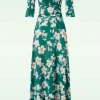 Flash Sale Vintage Chic for Topvintage Valentina Flower Maxi Jurk In Groen
