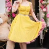 Best Timeless Valerie Swing Jurk In Mosterd