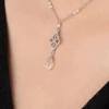 New Lovely Victorian Filigraan Ketting In Zilver En Glas