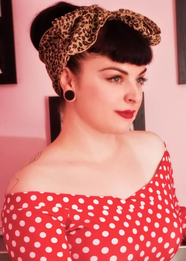 Store ZaZoo Vintage Retro Haarsjaal In Luipaardprint