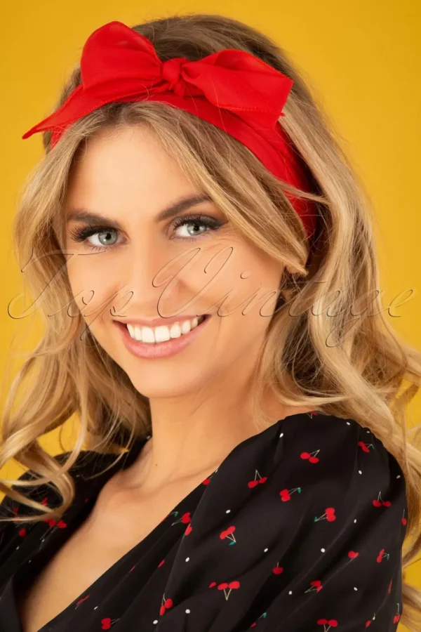 Best ZaZoo Vintage Retro Haarsjaal In Rood