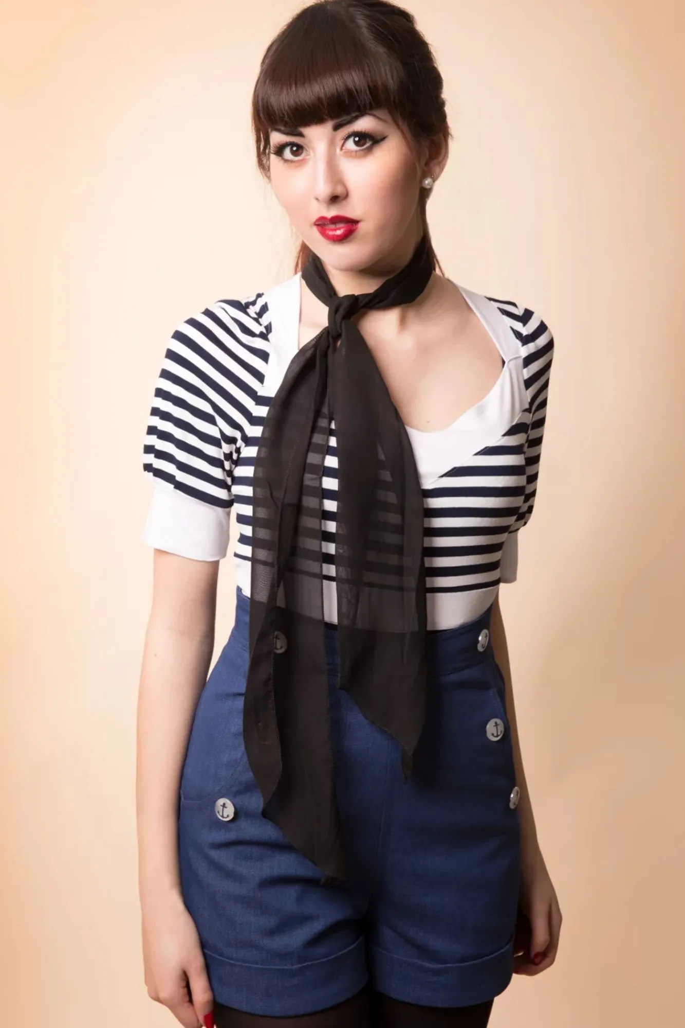 Flash Sale ZaZoo Vintage Retro Haarsjaal In Zwart