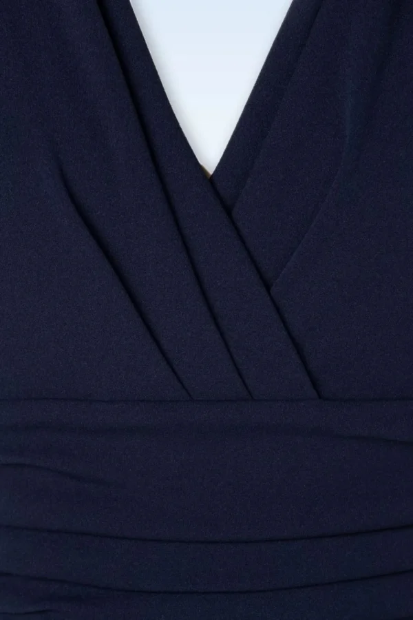 Best Sale Vintage Chic for Topvintage Vivien Pencil Jurk In Marineblauw