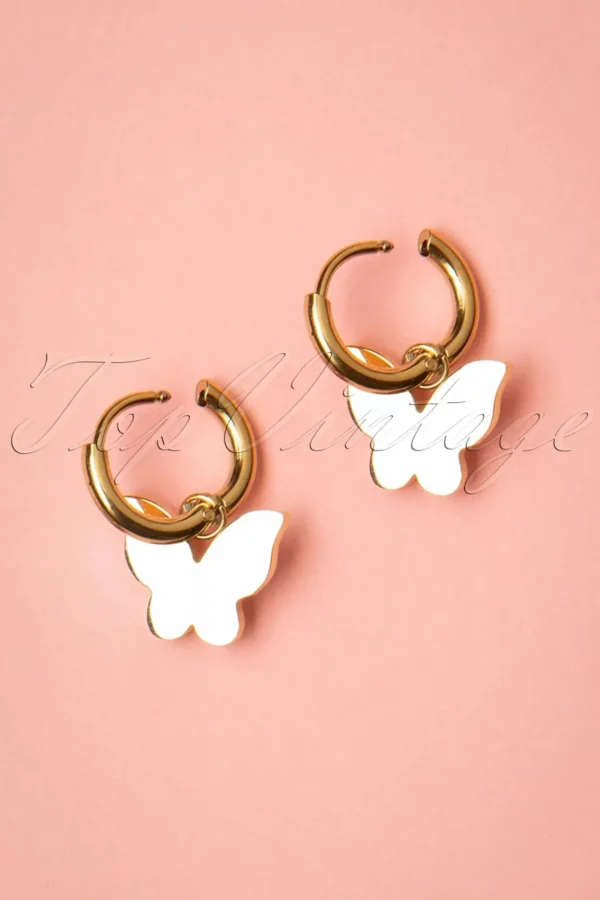 Sale Day&Eve by Go Dutch Label Vlinder Parel Oorbellen In Goud