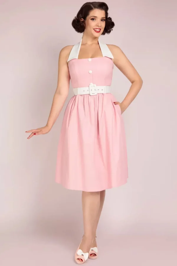 Sale Collectif Clothing Waverly Swing Jurk In Roze