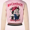 Online Queen Kerosin We Can Do It College Sweat Jacket In Lichtroze