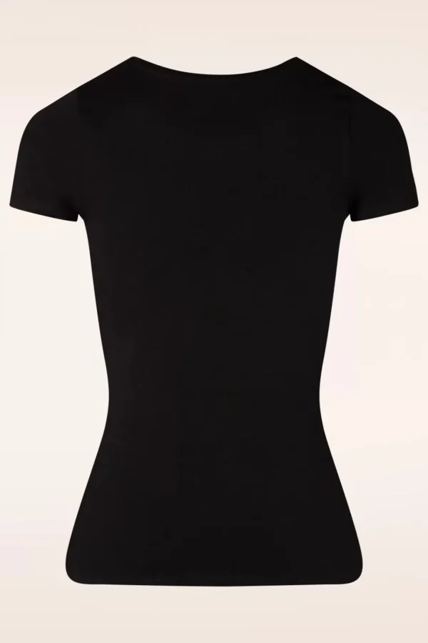 Shop Queen Kerosin Wild Rebel T-Shirt In Zwart