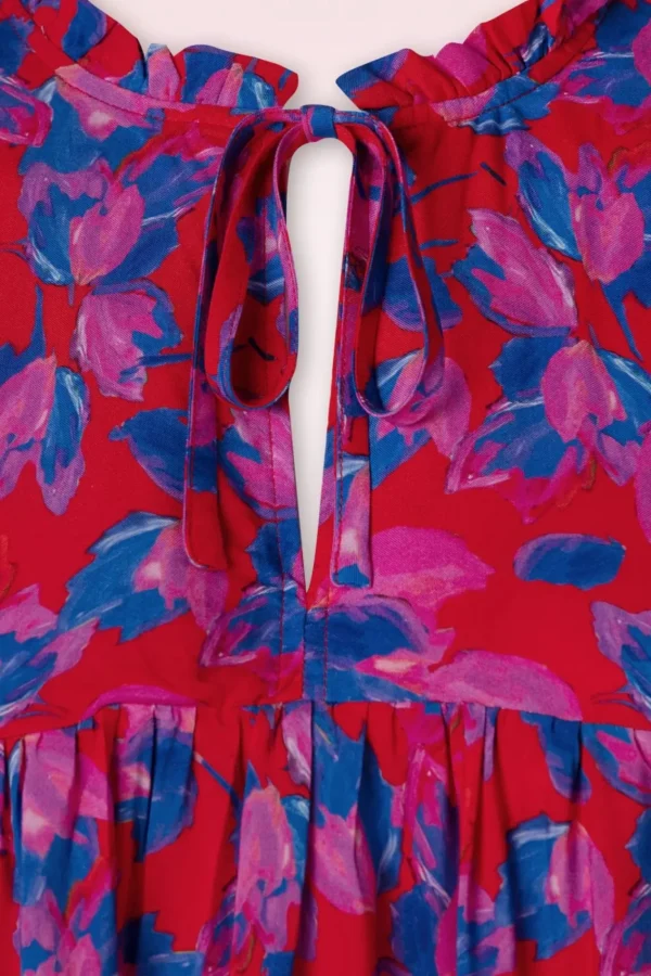 Flash Sale Smashed Lemon Ylenia Blouse In Rood En Kobalt